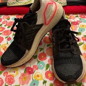 Adidas Ultraboost 19- Womens- Size 9.5 - Black Pink- Running Shoes